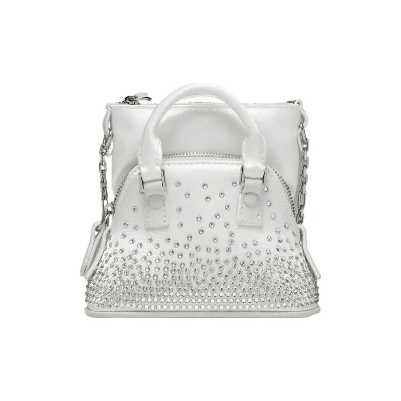 Maison Margiela 5AC Calfskin Detail Shoulder Bag Crossbody Bag Women's White-2