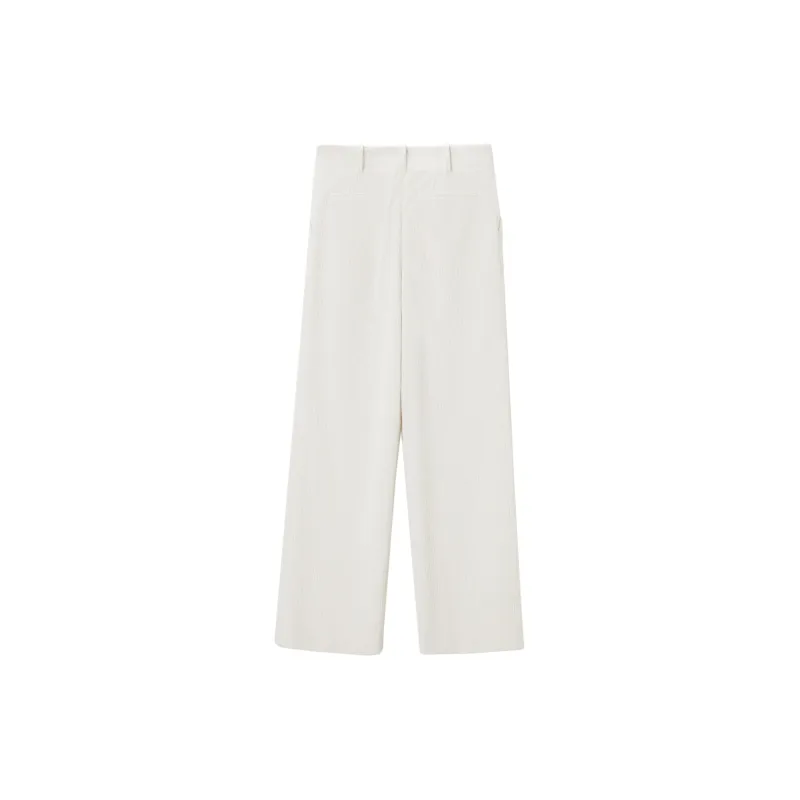 OVV Casual Pants Women's Ecru Solid Color-2