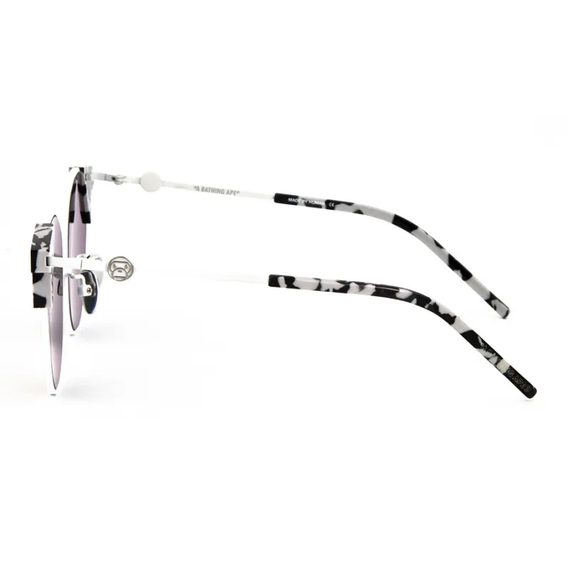 A BATHING APE Stainless Steel Oval Sunglasses Unisex-5