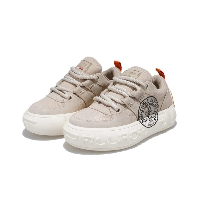 Palladium Paladin Low Top Skateboard Shoes Women's Beige Brown/white-4