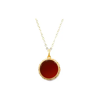 Artisan Lock Heart Jade Agate Jade Necklaces Women's Agate