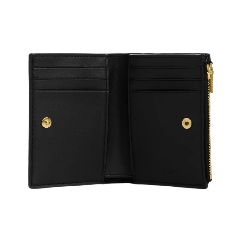 COACH Canvas With Leather Coin Purse Wallet Regular Women's Coffee-3