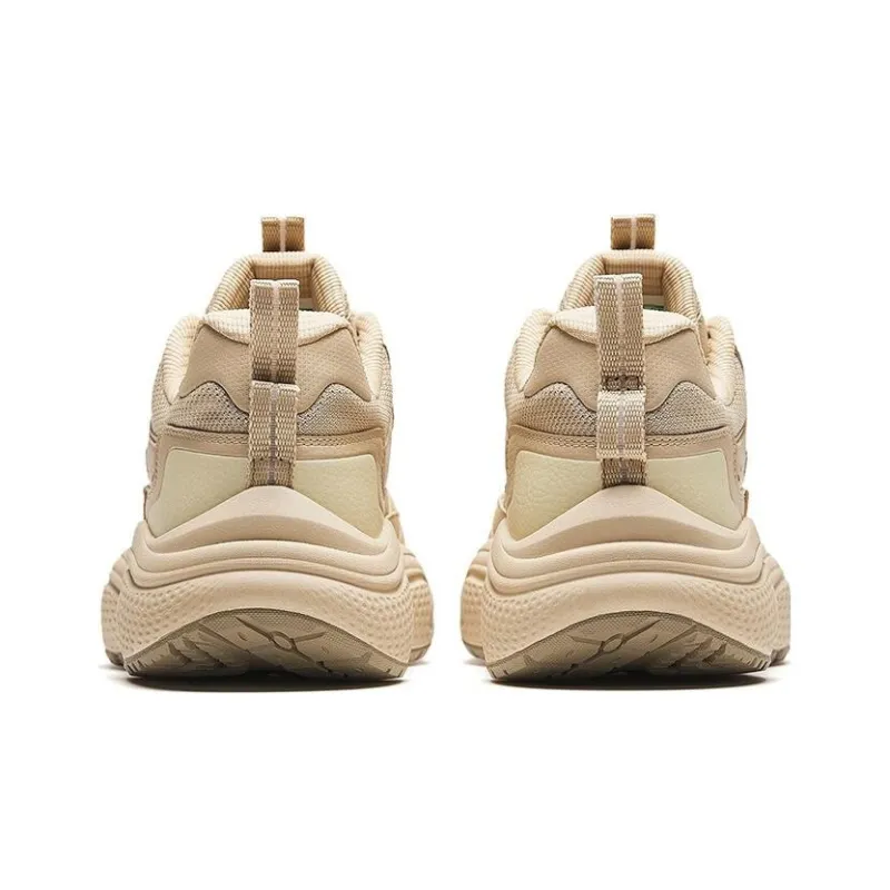 Anta Star Cushioning Breathable Low-Top Chunky Sneakers Men's Natural Wood Color-3