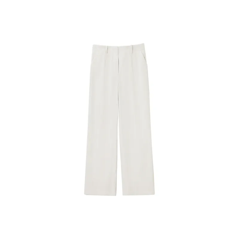 OVV Casual Pants Women's Ecru Solid Color-3