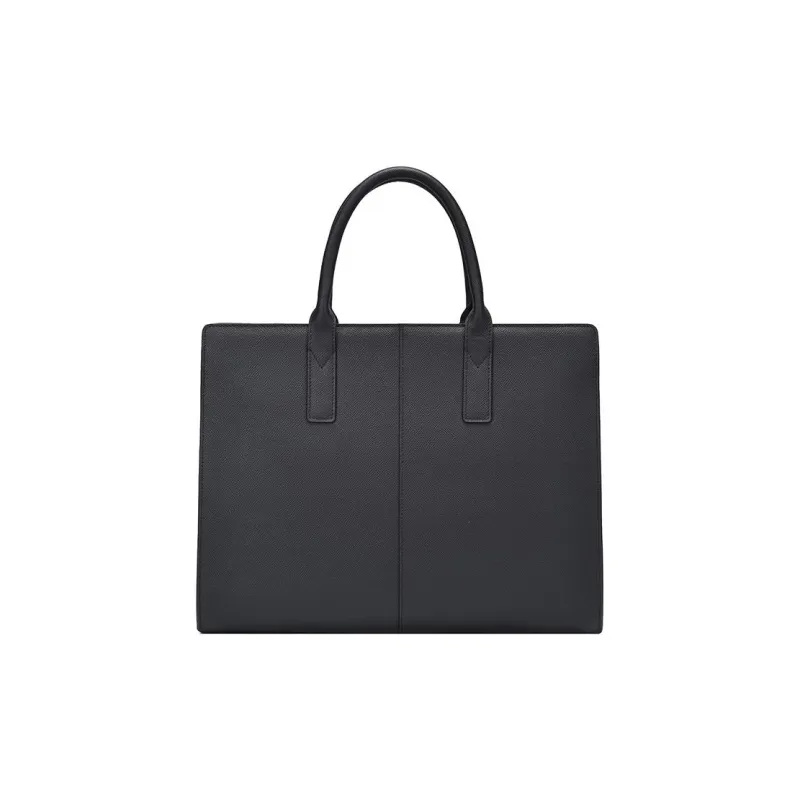 Hush Puppies Cow Leather Briefcases Medium Size Men's Black-2