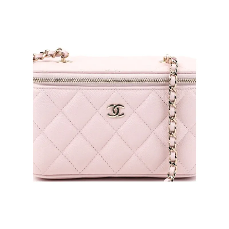 CHANEL Grain Embossed Cow Leather Box Bag, Shoulder Bag, Crossbody Bag Women's Cherry Blossom Pink-3