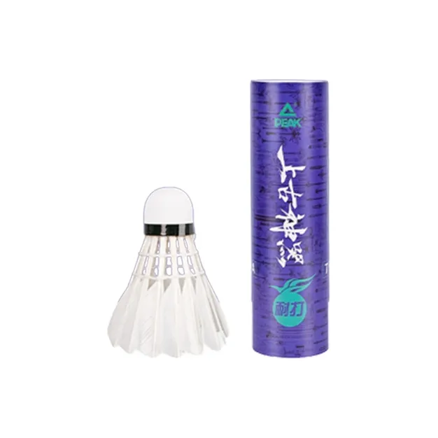 PEAK Goose Feather Shuttlecock 6 Pack Goose Feather Everyday Shuttlecocks-0