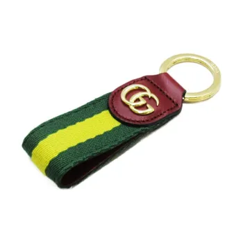 GUCCI Canvas Keychains Unisex Green