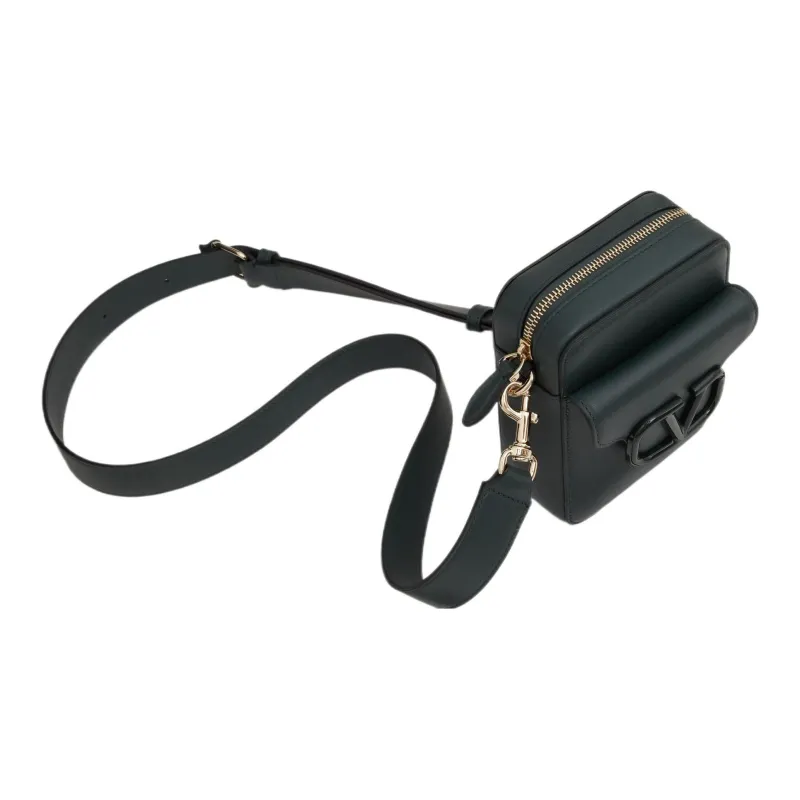 Valentino Calfskin Shoulder Bag Crossbody Bag Mini Women's Dark Green-4
