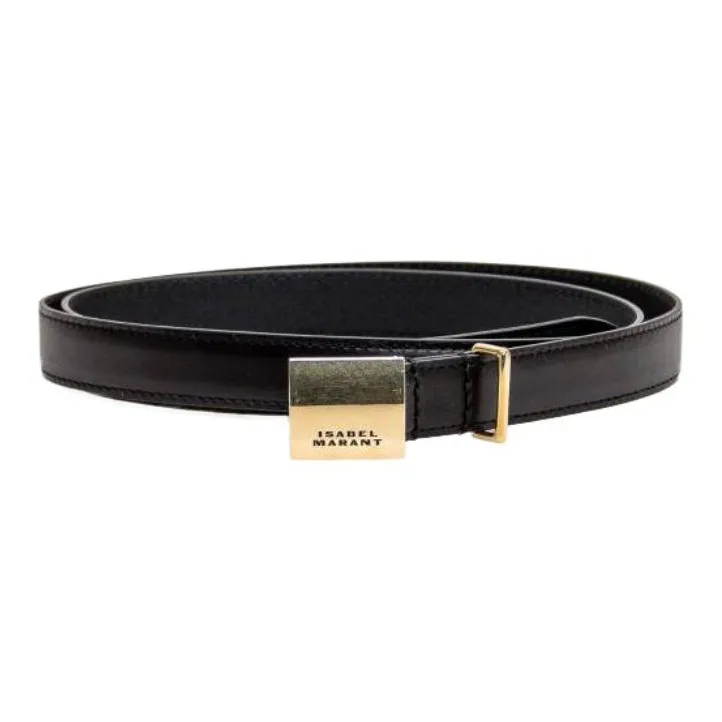 ISABEL MARANT Lowell Logo Engraved Belt-0