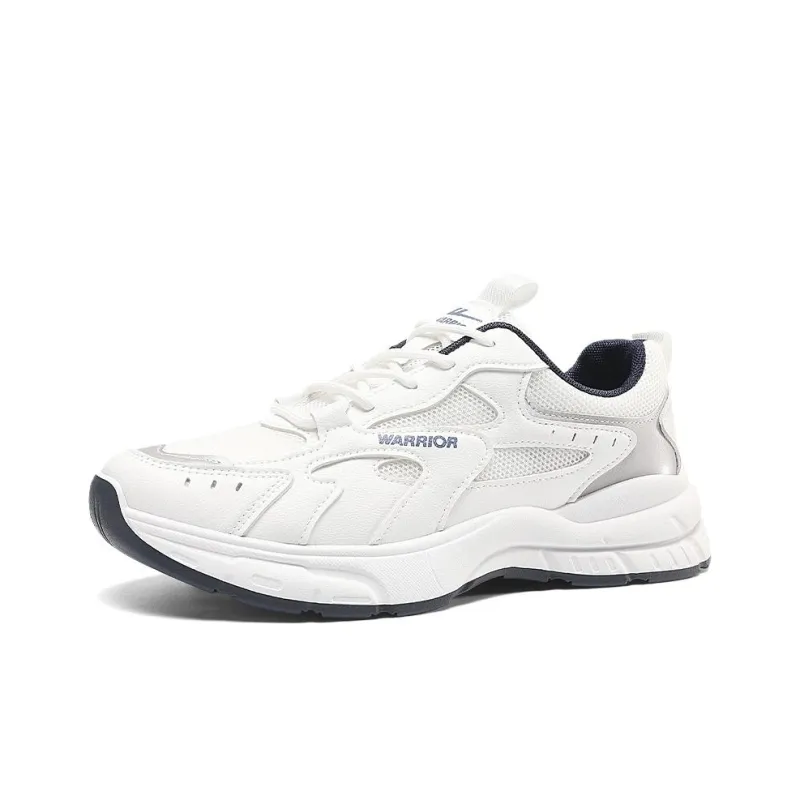 Warrior Wear Resistant Slip Resistant Low Top Chunky Sneakers Men's White-1