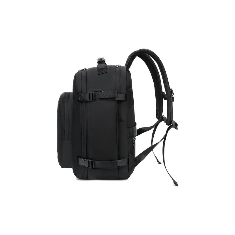 Lee Polyester With Oxford Backpack And Laptop Bag Unisex Black/Khaki-3