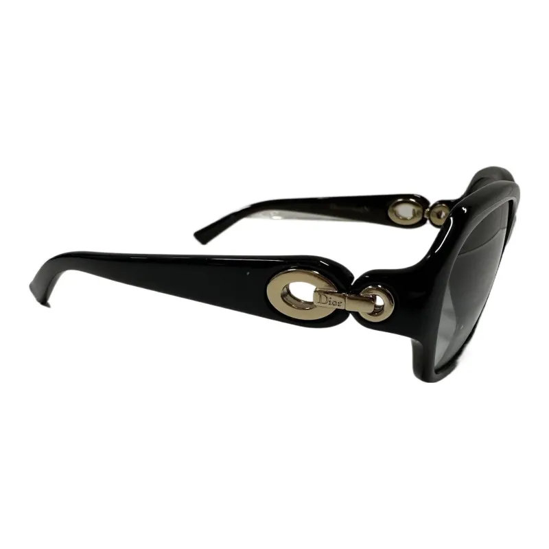 DIOR Plastic Irregular Shape Sunglasses Unisex Black-1