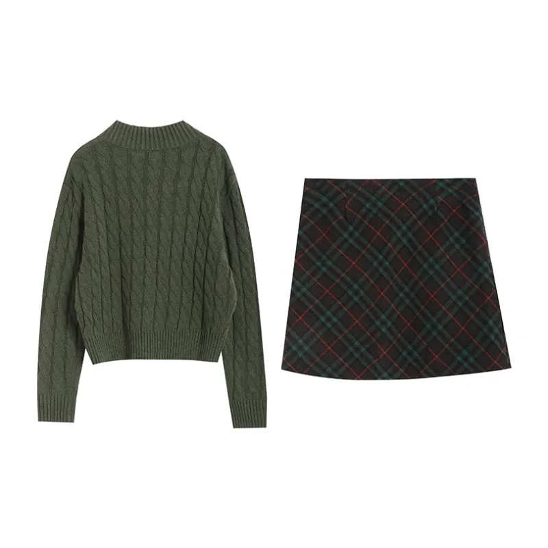 TWOPLUMGIRLS Two Piece Skirt Sets Women's-1