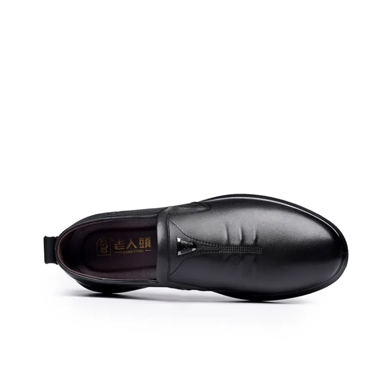 LAORENTOU Men's Casual Shoes Men Low Top Black/Brown-2