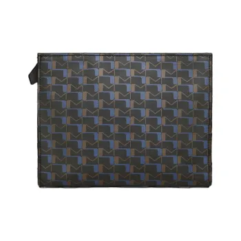 Moynat Canvas Clutch Large Size Men's Blue/Black