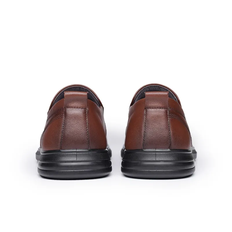 LAORENTOU Men's Casual Shoes Men Low Top Black/Brown-7