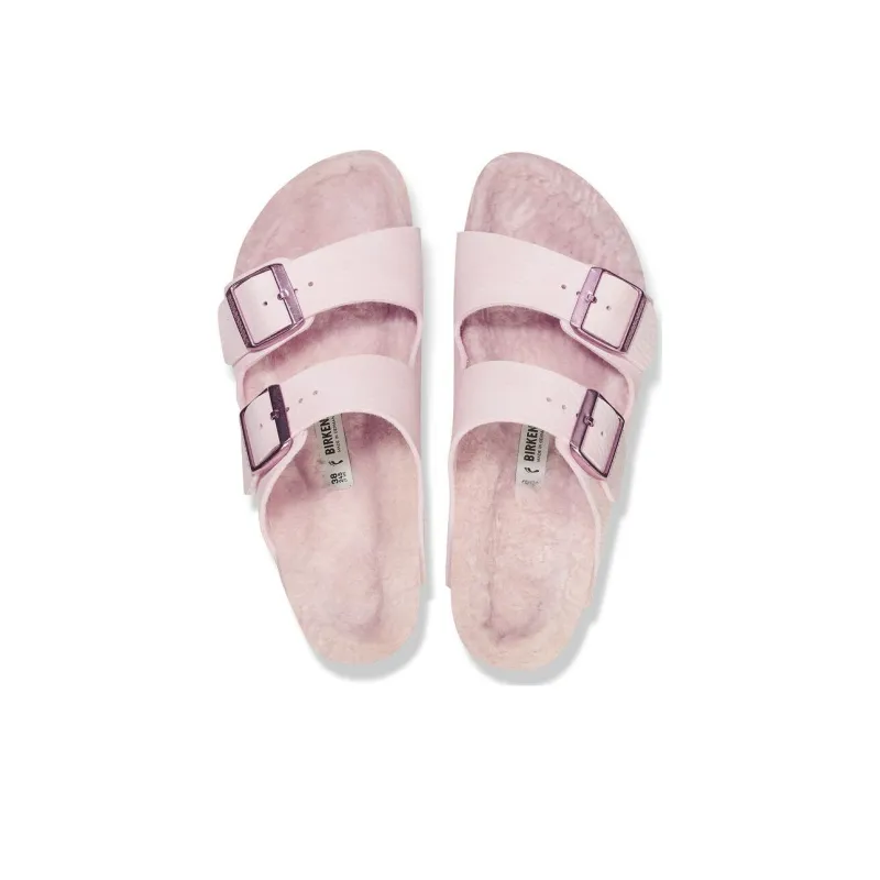 Birkenstock Slide Slippers Women's Light Rose Gold Regular-3