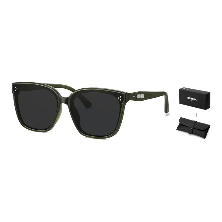 BERTHA TR/Memory Plastic Square Sunglasses Unisex-5