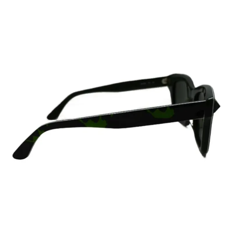 Valentino Polycarbonate Metal Plastic Irregular Shape Sunglasses Unisex Green-3