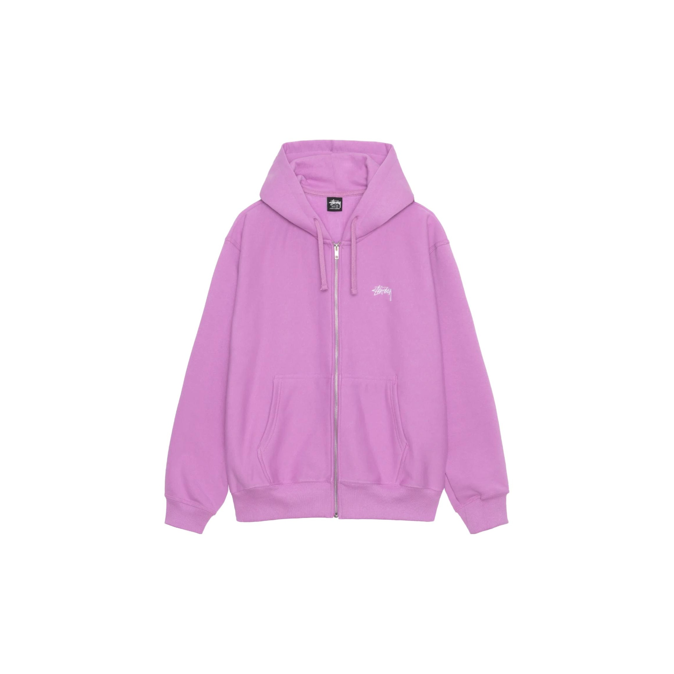 Stussy Stock Logo Zip Hoodie - POIZON