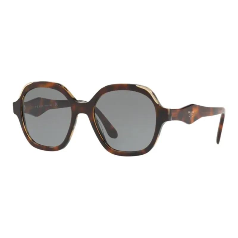 PRADA Plastic Irregular Shape Sunglasses Unisex Tortoiseshell-0