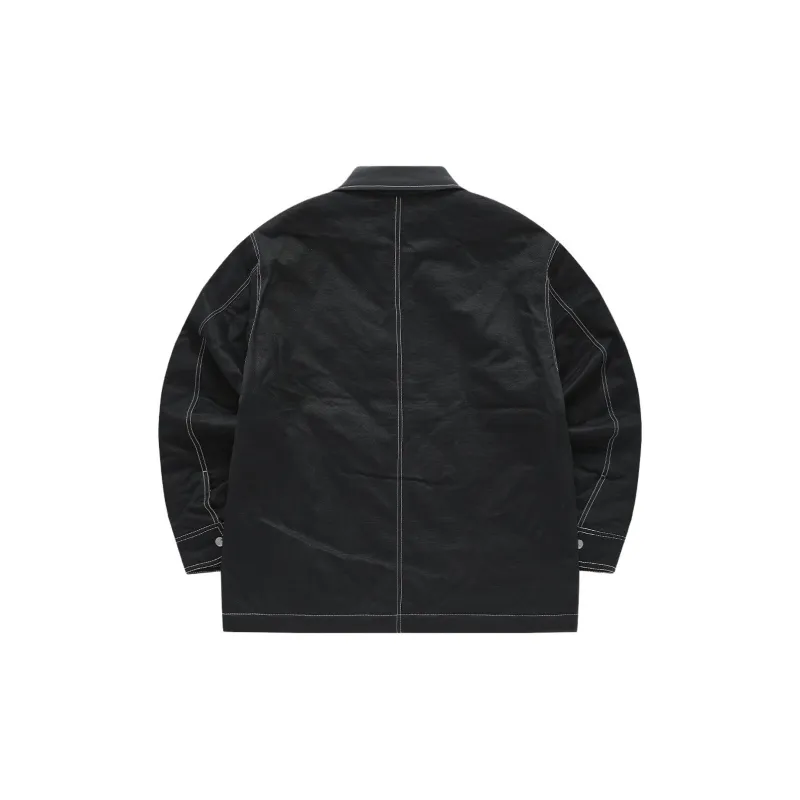 Beams X FILA FUSION Puffer Jackets Men Jet Black-1
