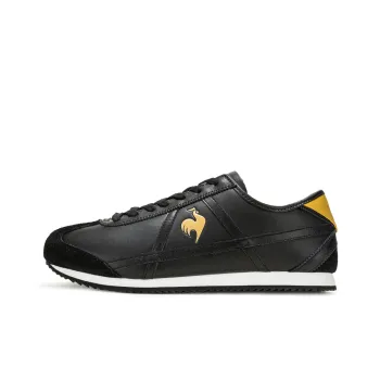 Le Coq Sportif Cushioning Wear Resistant Low Top Casual Shoes Unisex Black Gold