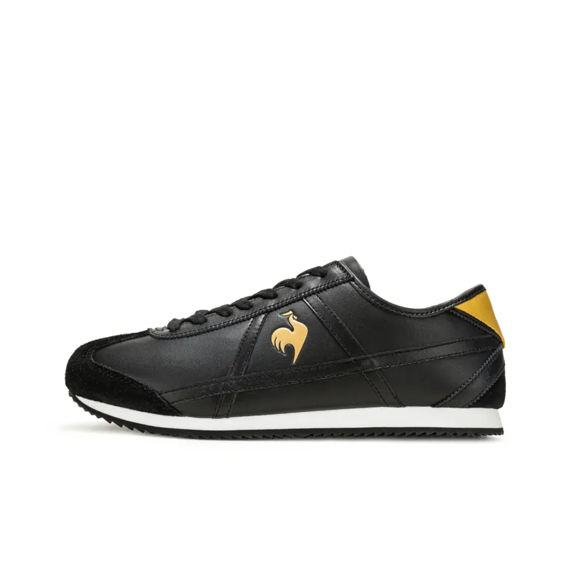 Le Coq Sportif Cushioning Wear Resistant Low Top Casual Shoes Unisex Black Gold-0