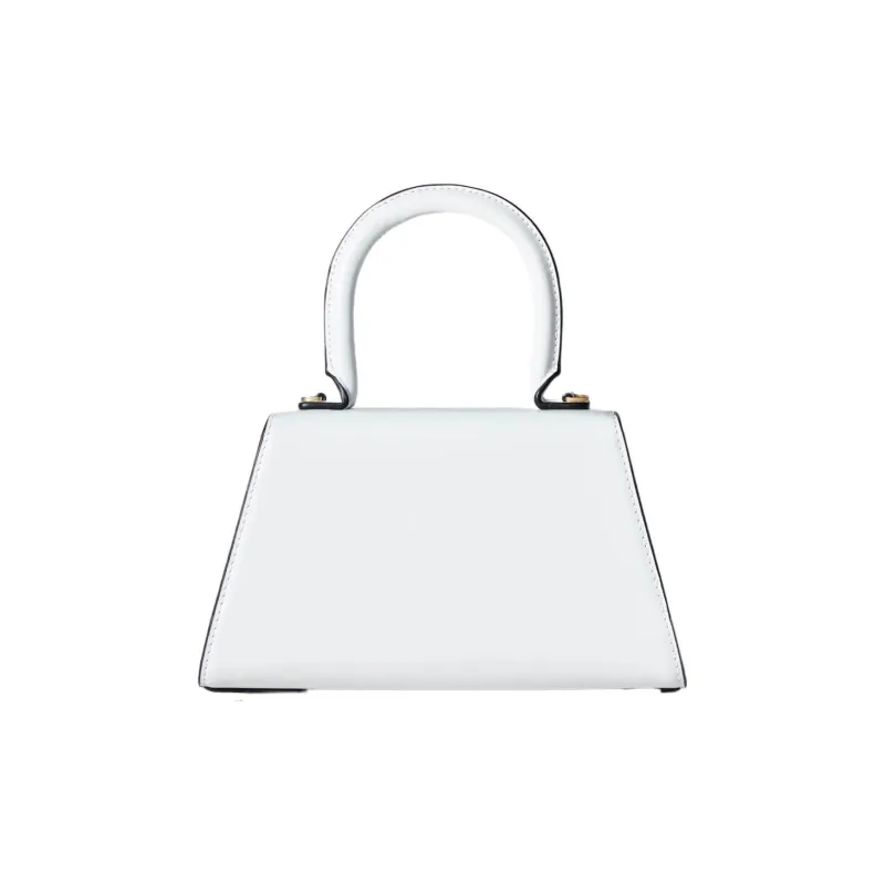 Self portrait Cow Leather Shoulder Bag, Crossbody Bag, Handbag Mini Women's White-3