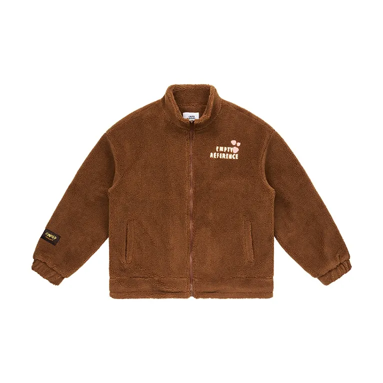 EMPTY REFERENCE Zip Up Jackets Unisex Brown-1