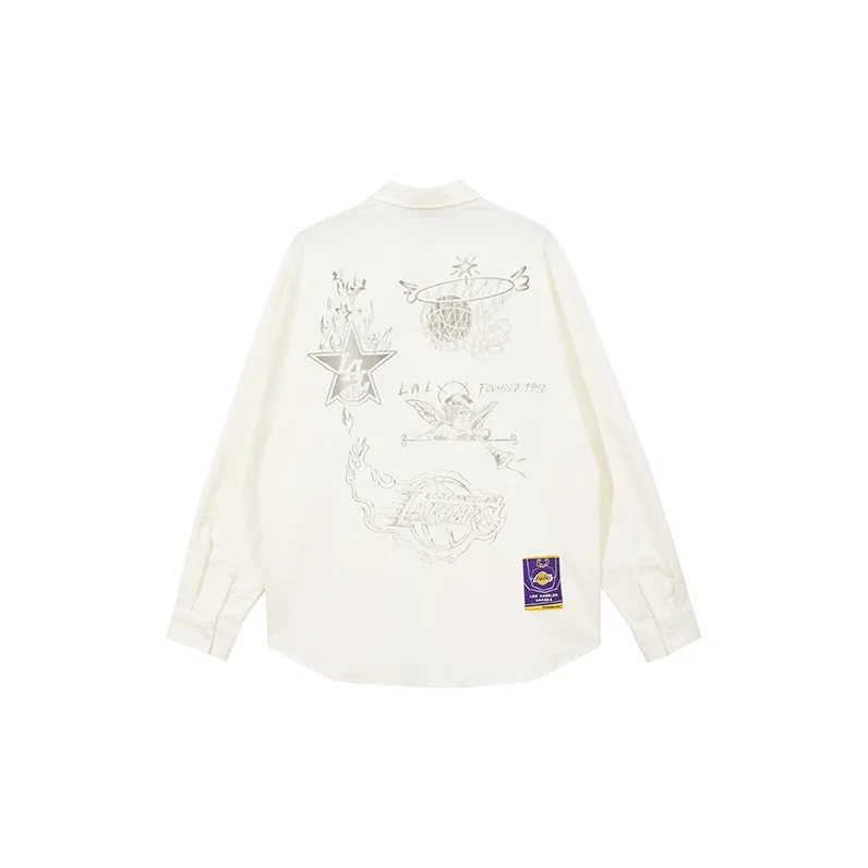 JACK JONES· x NBA Long Sleeved Shirt Men's White-1