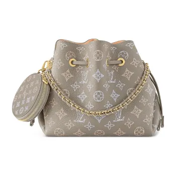 LOUIS VUITTON Bella Cow Leather Bucket Bags Crossbody Bag Shoulder Bag Regular Women's Gray Green
