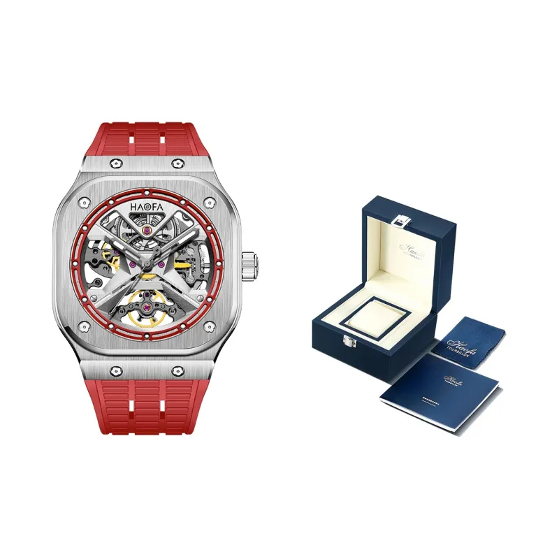 HaofaTourbillon Automatic Mechanical Movement Watch Men's Watches Cut-Out Dial 1961-B-10