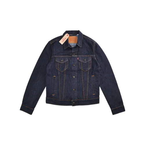 Levis Denim Jackets Men Dark Blue