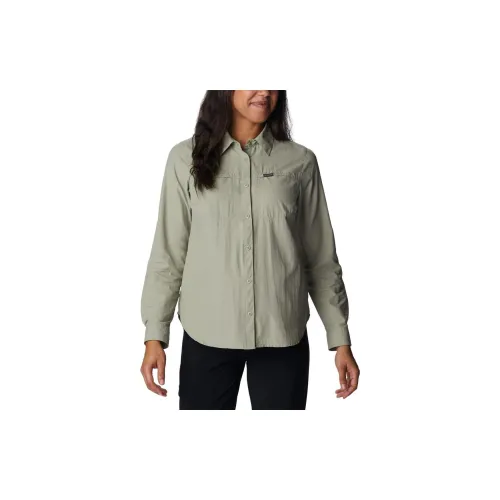 Columbia Silver Ridge Shirts Women's Army Green