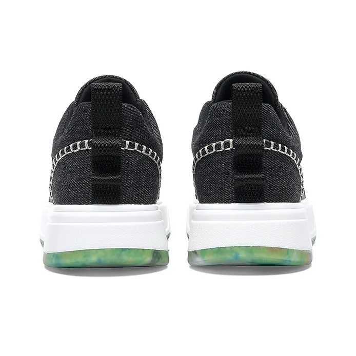 Cabbeen Preppy Durable Everyday Lightweight Anti-Slip Low-Top Skateboard Shoes 5.5cm Men's Black-3