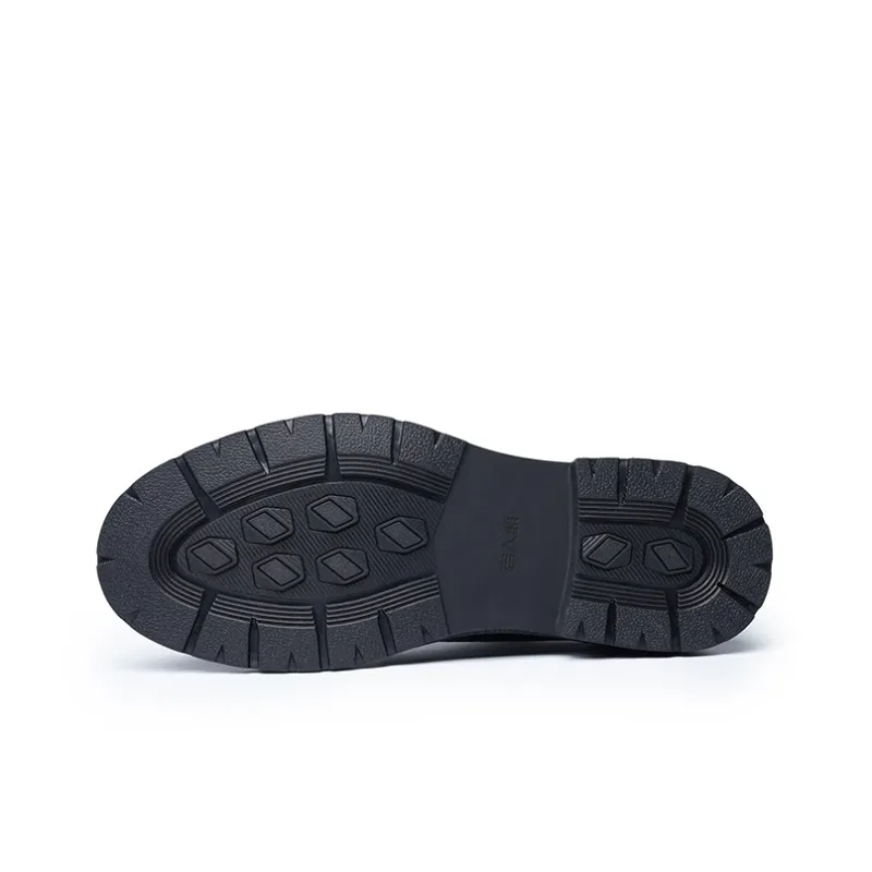 LAORENTOU Men's Casual Shoes Men Low Top Black/Brown-4