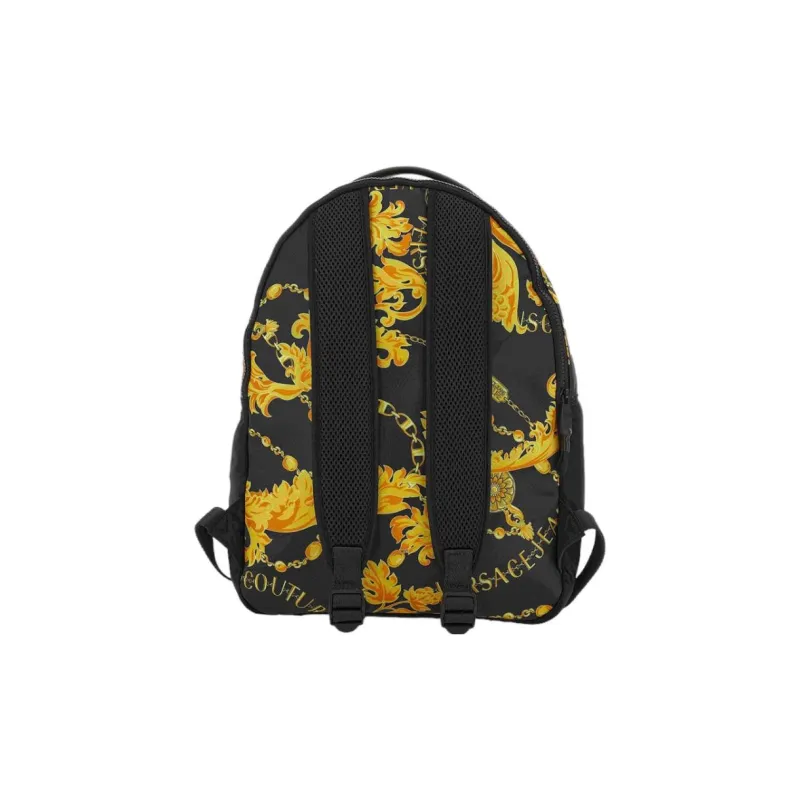 VERSACE JEANS COUTURE Polyester Backpack Men's Black & Gold-3