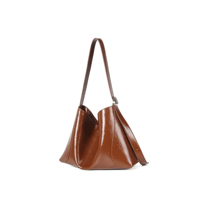 YOCAMU Genuine Leather Tote Bag Shopping Bag Shoulder Bag Crossbody Bag Large Size Unisex Multicolor-14