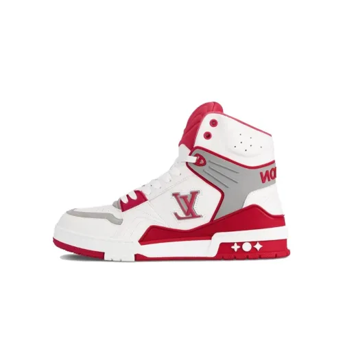 LOUIS VUITTON Trainer Skateboard Shoes Men Low-Top Red/White