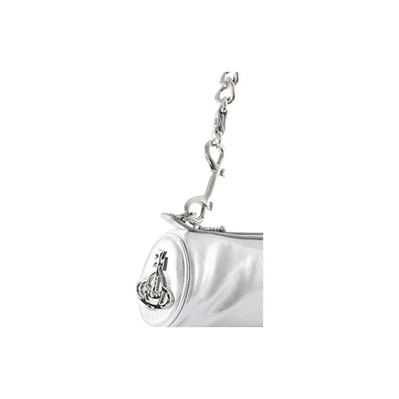 Vivienne Westwood Polyester Cylinder Bag Handbag, Shoulder Bag Women's Silver-2