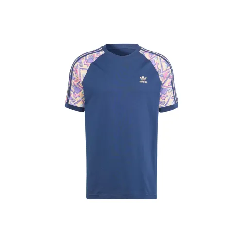 Adidas Originals AOP INDIGO T-Shirts Men Dark Blue