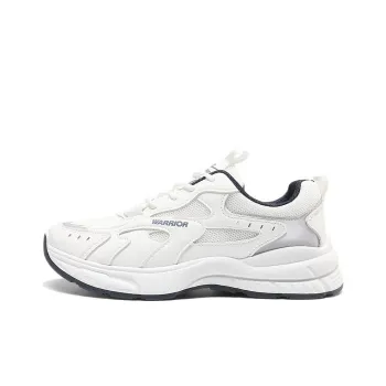 Warrior Wear Resistant Slip Resistant Low Top Chunky Sneakers Men's White