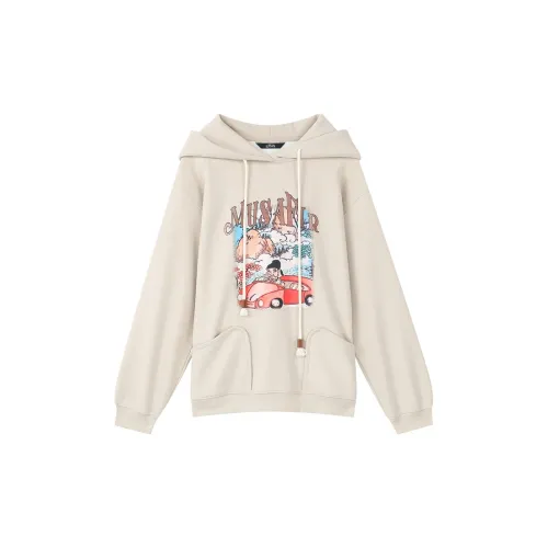 ELF SACK Sweatshirts Women's Playful Li Bai Beige