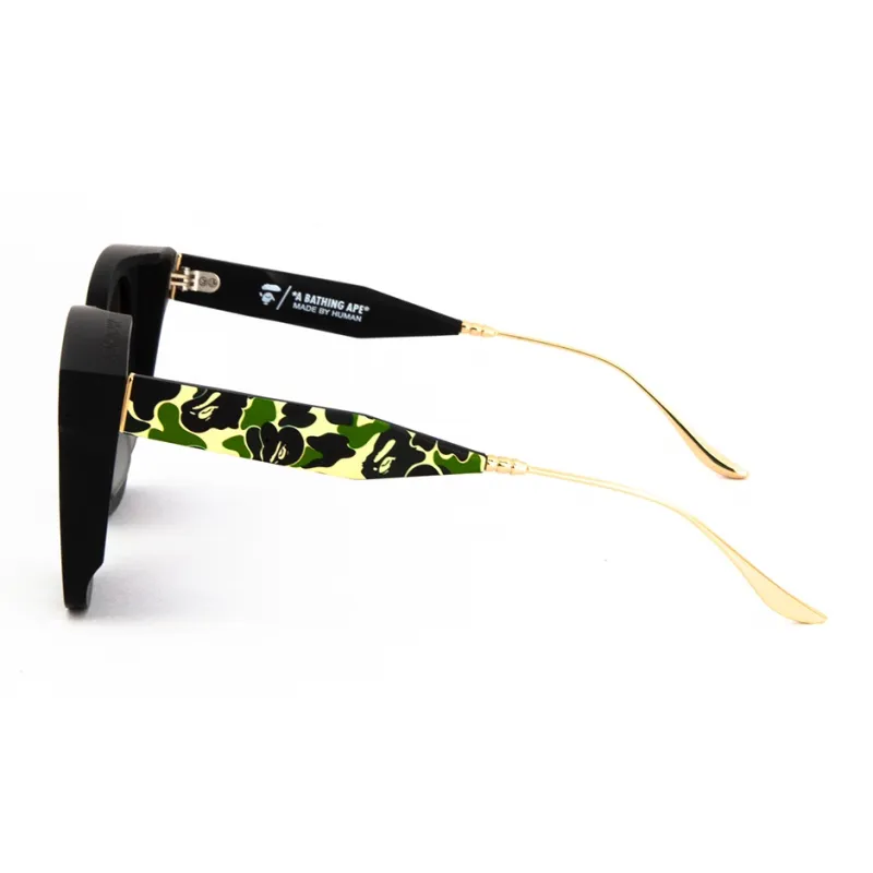 A BATHING APE Stainless Steel Acetate Oval Sunglasses Unisex-2
