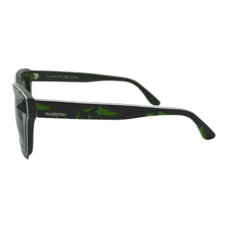 Valentino Polycarbonate Metal Plastic Irregular Shape Sunglasses Unisex Green-2