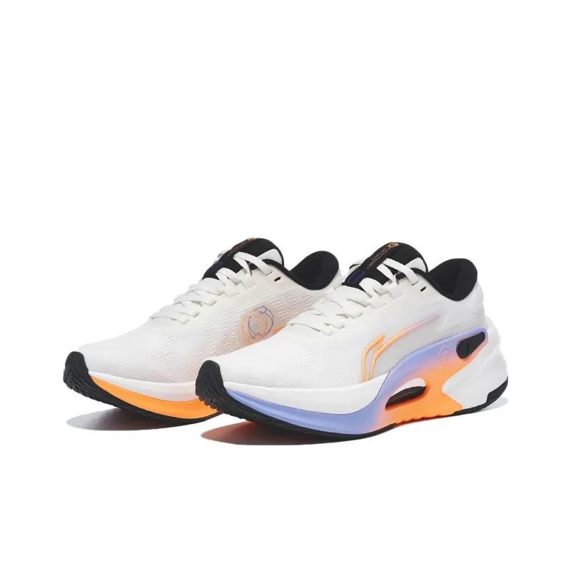 LiNing Furious Rider 7.0 V2 Cushioning Breathable Low Top Sprint Running Shoes Women's Ivory-2