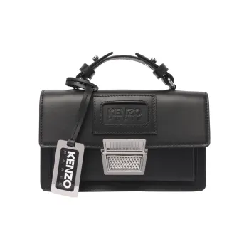 KENZO Cow Leather Shoulder Bag Crossbody Bag Mini Women's Black