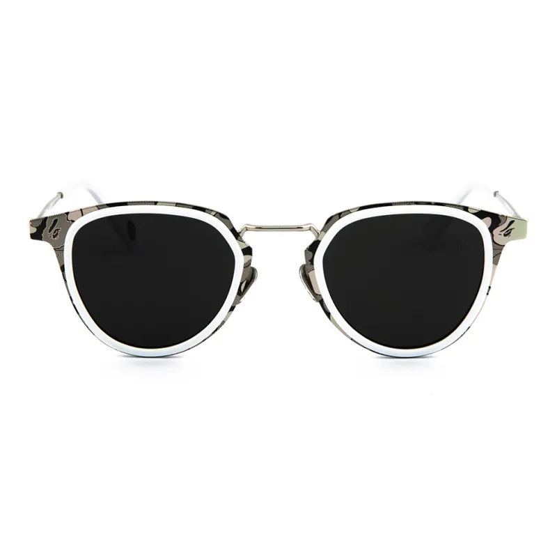 A BATHING APE Stainless Steel Oval Sunglasses Unisex-1